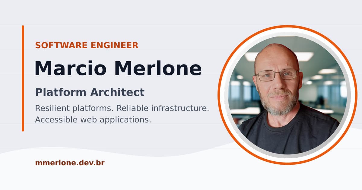 Marcio Merlone Portfolio homepage screenshot showing the hero section and navigation